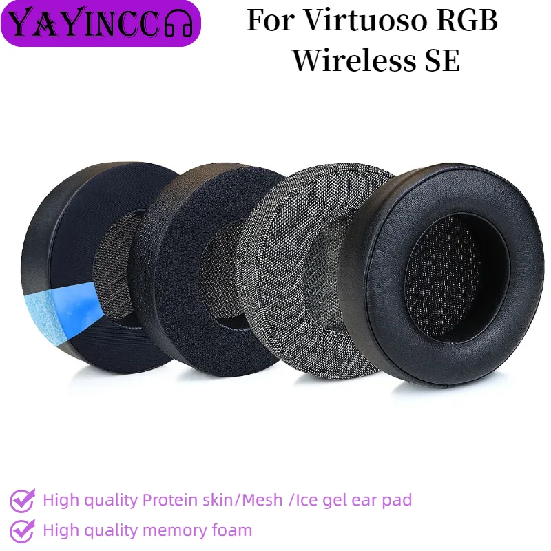 

New Arrivals For Virtuoso RGB Wireless SE Original earmuffs with buckle Headphones Memory Foam Ear Cushions High Quality