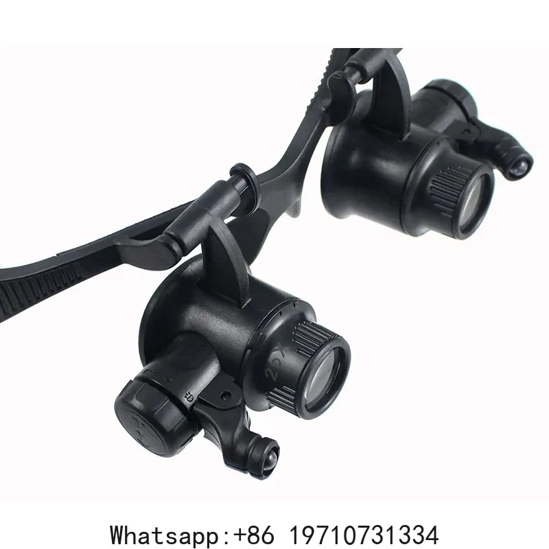 10X 15X 20X 25X Magnifier LED Light Magnifying Glasses Set Jewelry Watchmaker Headband Optical Lens Magnifying Glass Loupe Lupa