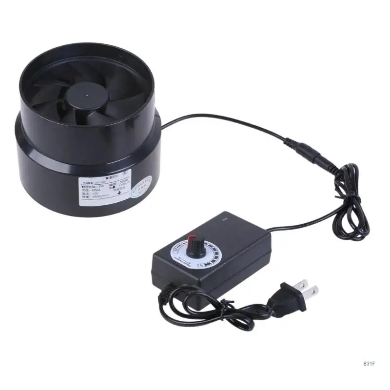 Duct Fan Powerful Inline Extractor Fan 12v Duct Blower 110-100mm Indoor Boosters