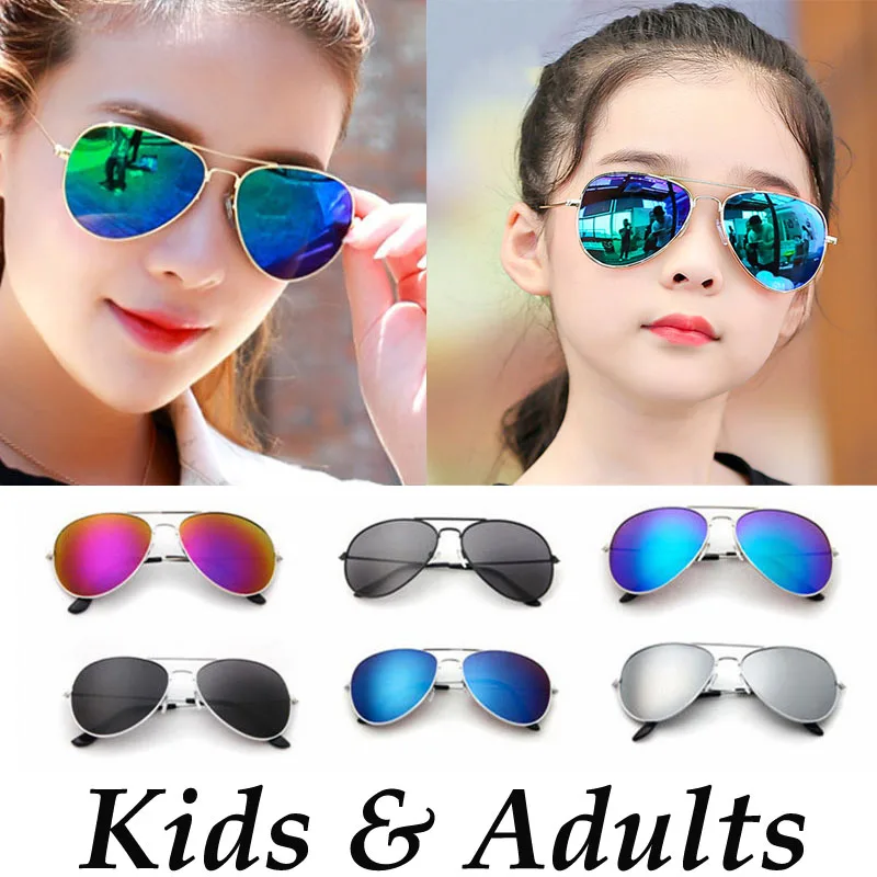 

13 Colors Parent-child Pilot Sunglasses Kids Adult Outdoor Riding Sport Eyewear Unisex Children Vintage UV400 Shades Sun Glasses