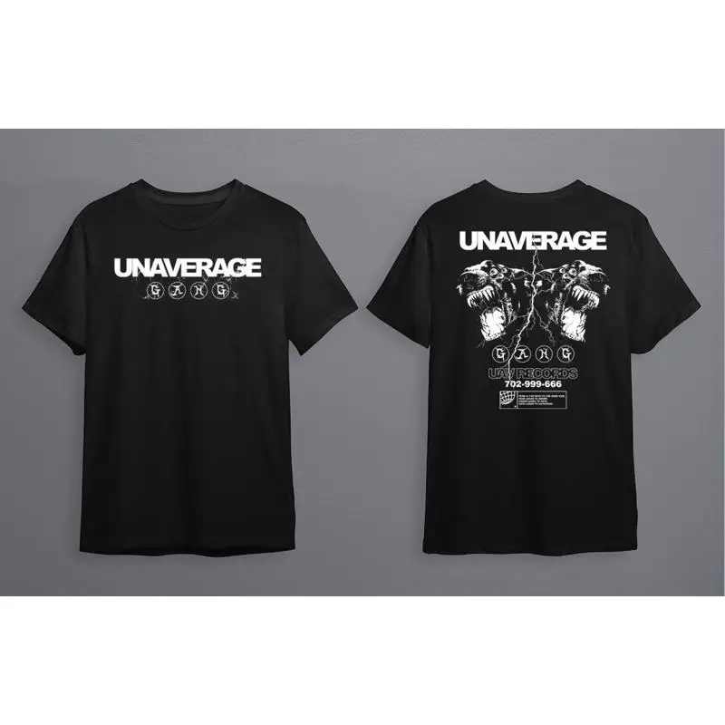 

UNAVERAGE GANG band black T-shirt short sleeve S-5XL TA4893