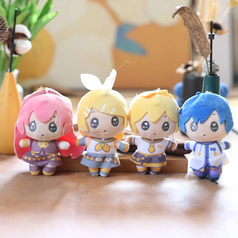 Anime Plush Keychain Kawaii Stuffed Doll Soft Bag Pendant Cute Gold Clasp Keyring Cartoon Figure Toy Holiday Birthday Kids Gift