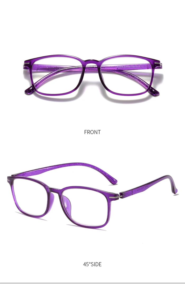 0 -0.5 -1.0 To -6.0 Women Men Square Myopia Glasses Finished Comfortable TR90 Student Prescription Glasses With Cylinder