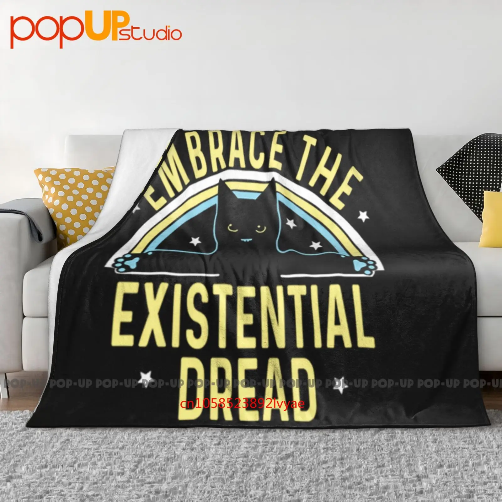 Embrace The Existential Dread Cat Kitten Ultra-Soft Blanket Quilt Winter Sofa Cover Bed Covers