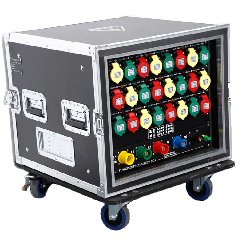 24-way Power Supply Straight-through Box Stage Lighting Leakage Protection Distribution Cabinet LED Power Distribution Cabinet