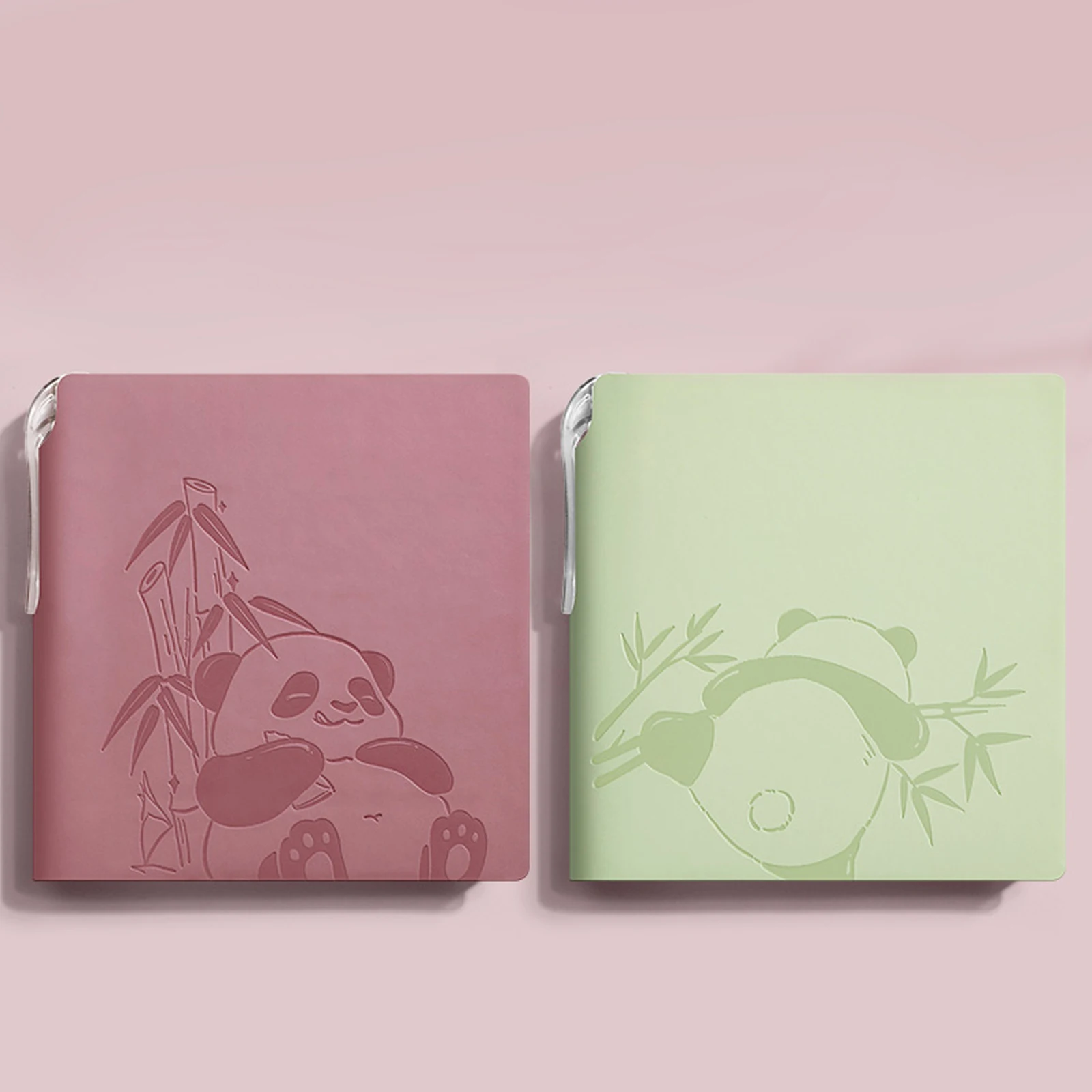 A6 Notebook Square PU cover Portable Pocket fashion cute Panda Diary notepad Agenda Paper School Diary office Supplies with pen