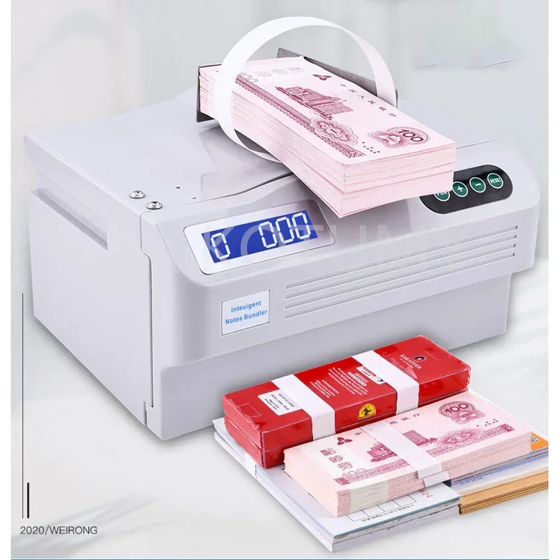 

Intelligent Banknote Tying Machine 220V/110V Hot Melt Paper Belt Strapping Binding Machine for Secure Document Binding