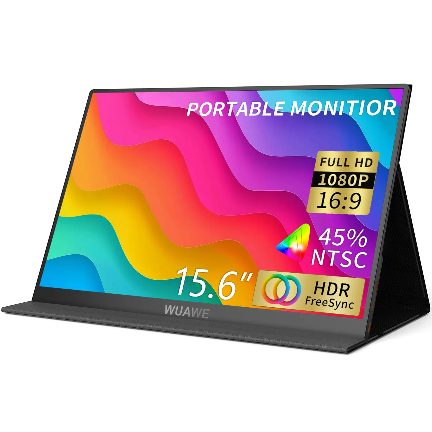 Imagem -01 - Wuawe-monitor Portátil para Laptop Monitor Externo de Computador segundo Computador 15.6 Polegada 1080p 72 Ntsc Usbc Hdmi Viagem wuawe monitor portatil para laptop monitor externo de computador segundo computador 156 polegada 1080p 72 ntsc usbc hdmi viagem 01