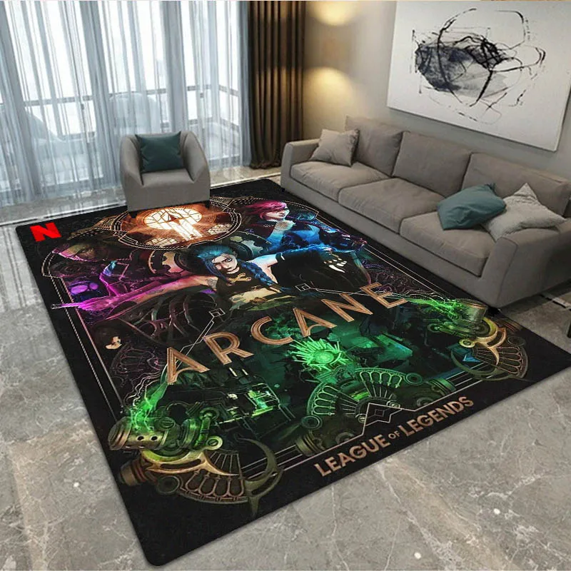 Arcane: League of Legends Cartoon Printed Carpet Non -slip carpet carpets for bed room outdoor rug bedroom decor birthday gift