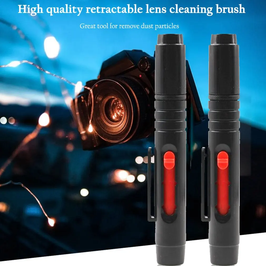 1PC 3 in 1 Kit Lens Cleaning Pen with Retractable Soft Brush for DSLR Cameras and Sensitive Electronics Optics Cleaning Tool