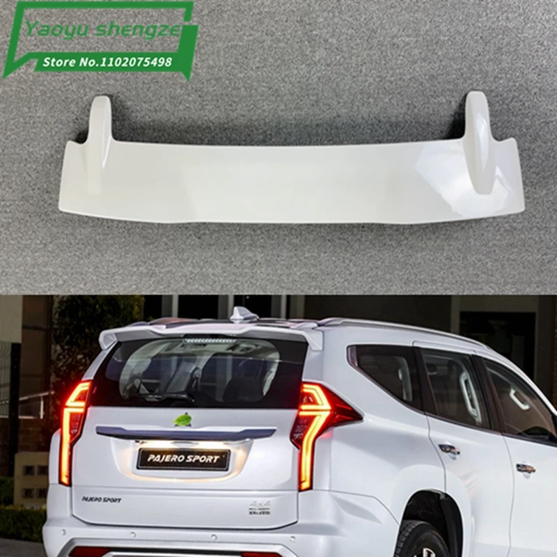 Fit For Mitsubishi Pajero Sport ABS Plastic Rear Trunk Wing Spoiler For Mitsubishi Pajero Spoiler 2016 2017 2018 2019 2020 2021