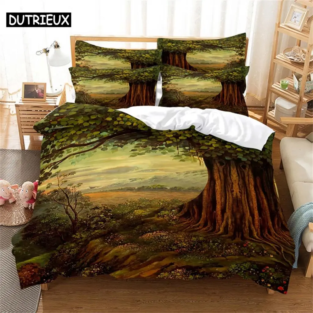 

Trees Bedding Set Duvet Cover Set 3d Bedding Digital Printing Bed Linen Queen Size Bedding Set Fashion Design bed cover set