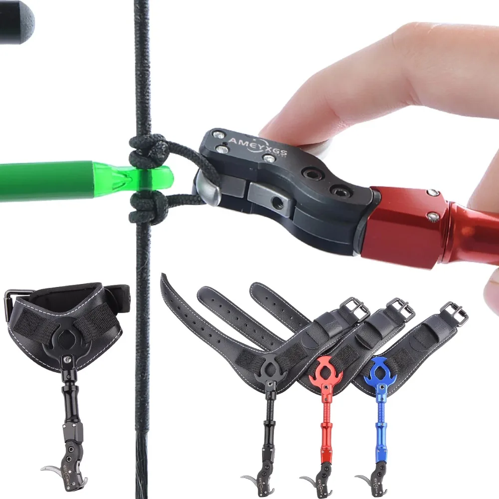 

Archery Bow Wrist Release 360° Caliper Compound Bow Release Adjustable Sensitivity Thumb Trigger LH/RH Hunting Target Shooting