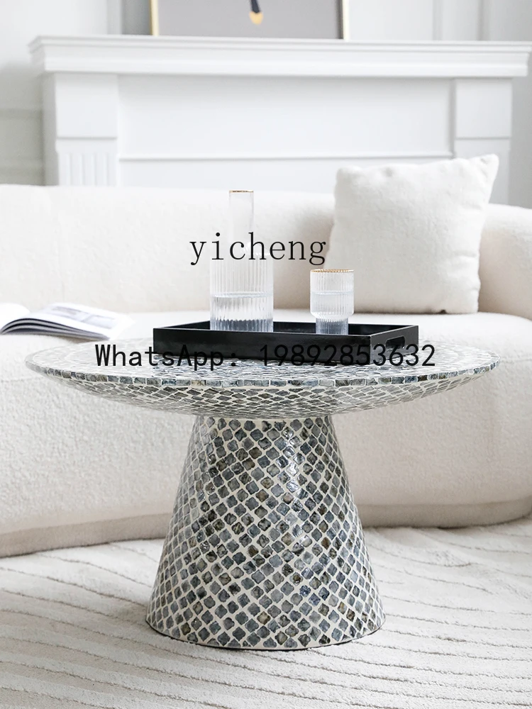 FZ  coffee table living room shell round table sofa edge corner few bed and breakfast furniture