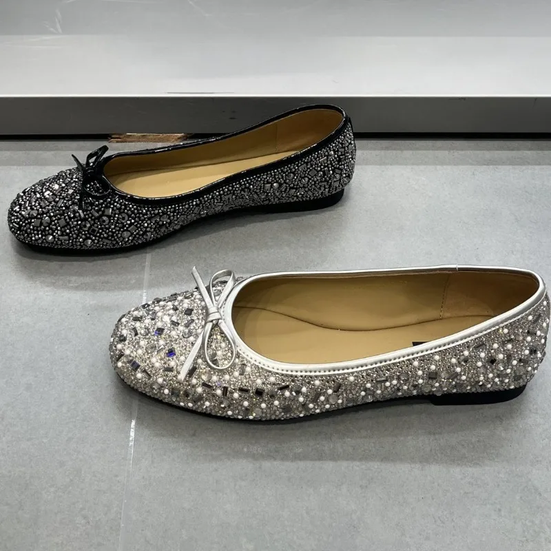 

New Womens Mary Jane Shoes Luxury Rhinestone Casual Shoes for Woman Exquisite Lolita Casual Shoe Designer Shoes Zapatos De Mujer