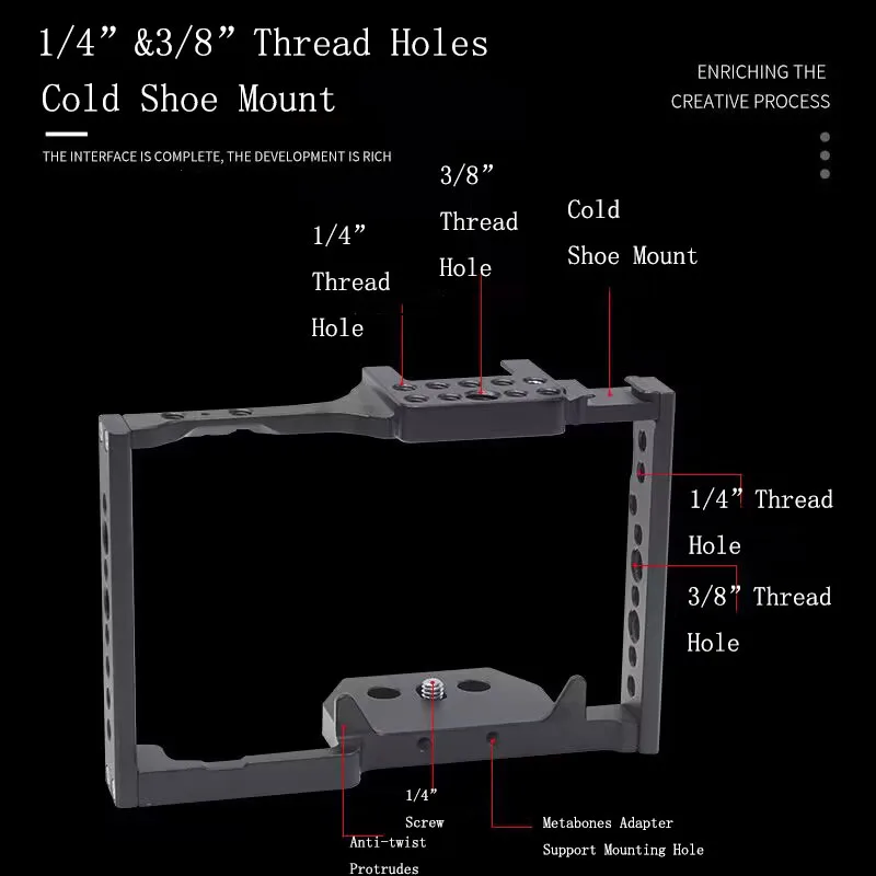 PyroGraphy GH5/GH5S/GH4 Camera Cage with 1/4