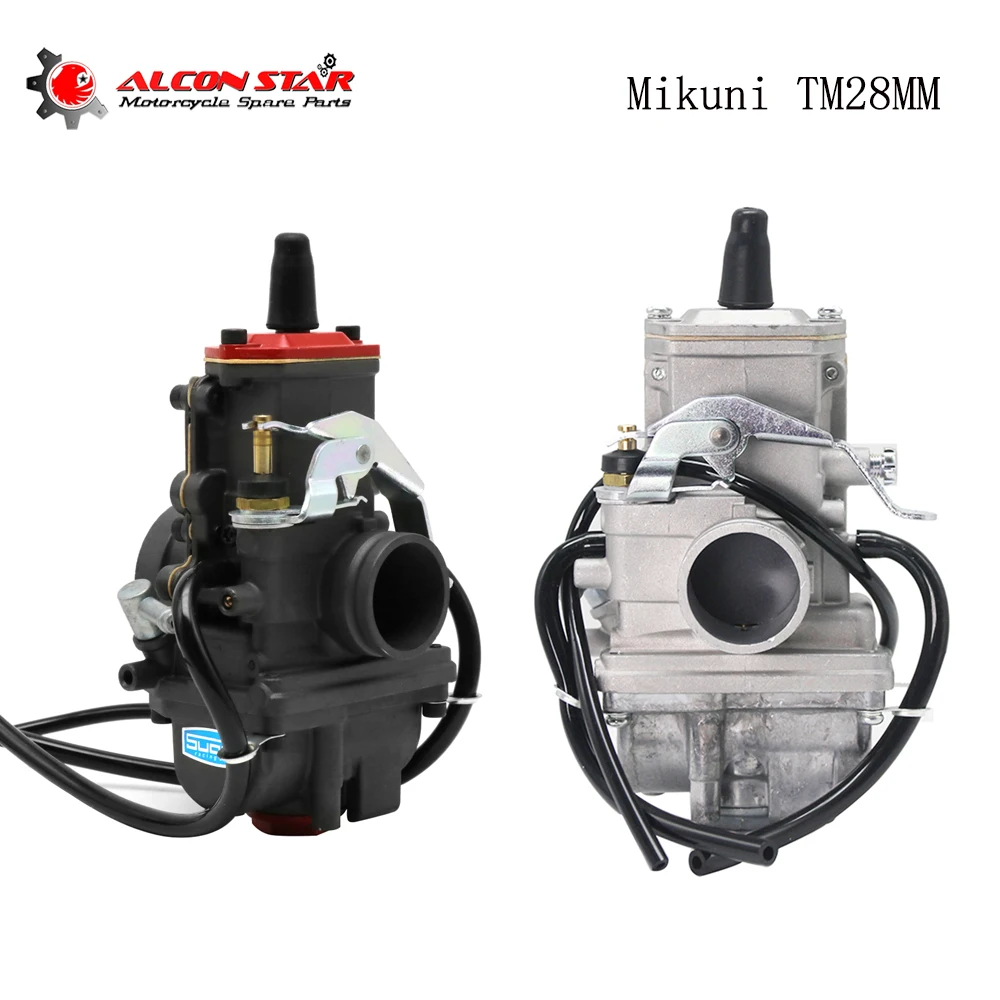 Alconstar Carburetor for Mikuni TM28 Flat Slide Performance 2T/4T Carb OEM VM28-418 Fits For CB350 CL350 CB360