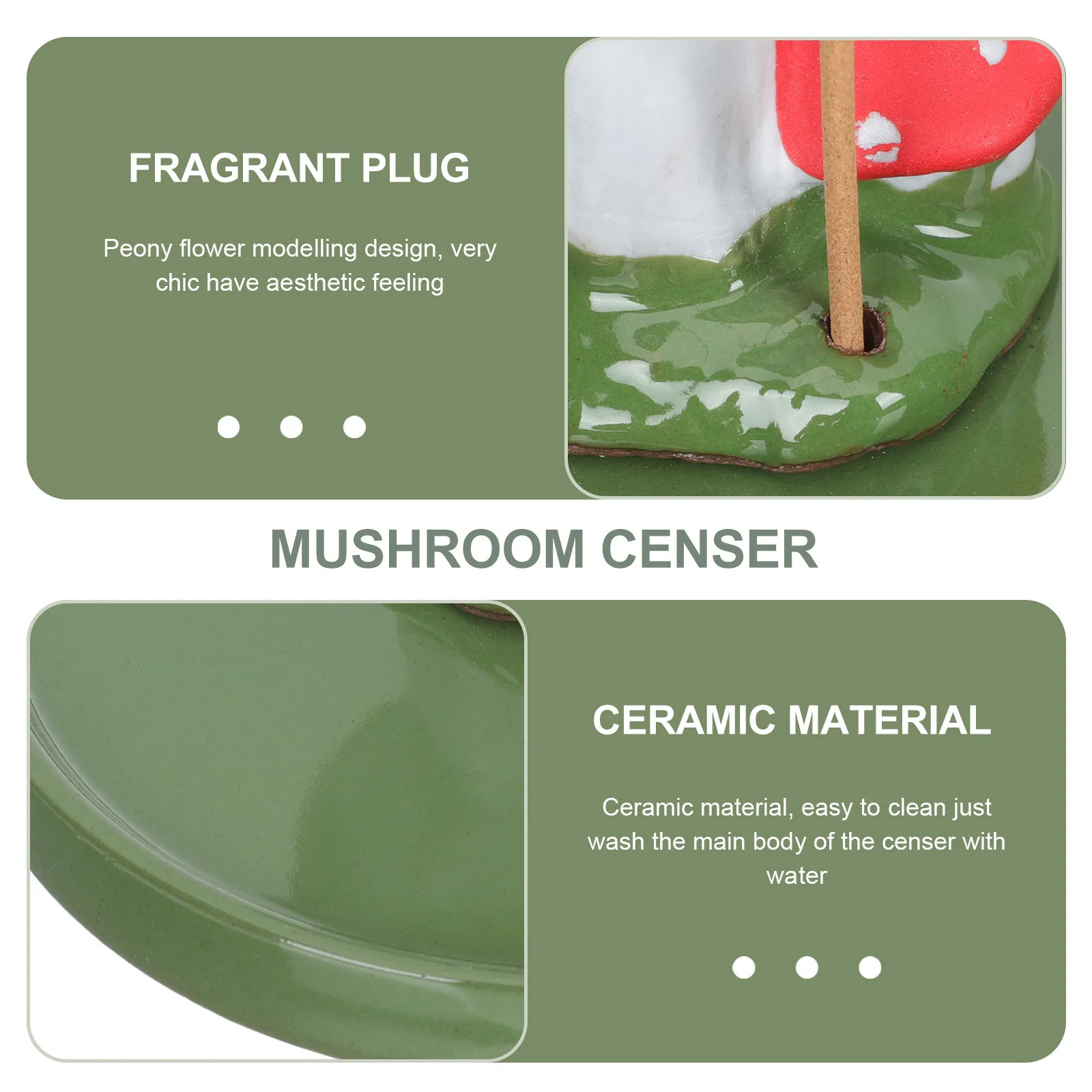 

Desktop Stand Incense Burner Ceramic Office Holder Adornment Decorative for Stick Sticks Insert Line