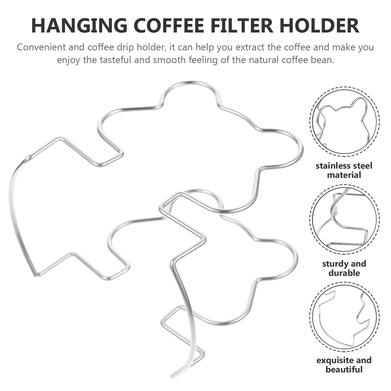 

Compact Stainless Steel Coffee Dripper Stand Easy Storage and Extraction for Smooth Tasteful Brew Coffee Drip Bag Holder