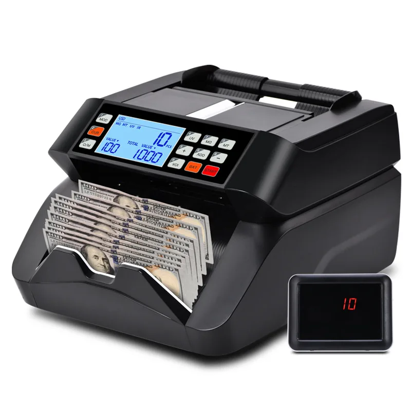 UV/MG/IR Function Money Counter Machine USD/EUR/TZS/KES/PKR Counterfeit Bill Cash Currency Detection
