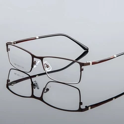 Seemfly Anti-blue Ray Metal Square Glasses Frame Classic Fashion Full Frame Eyeglasses For Men And Women Decorative glasses