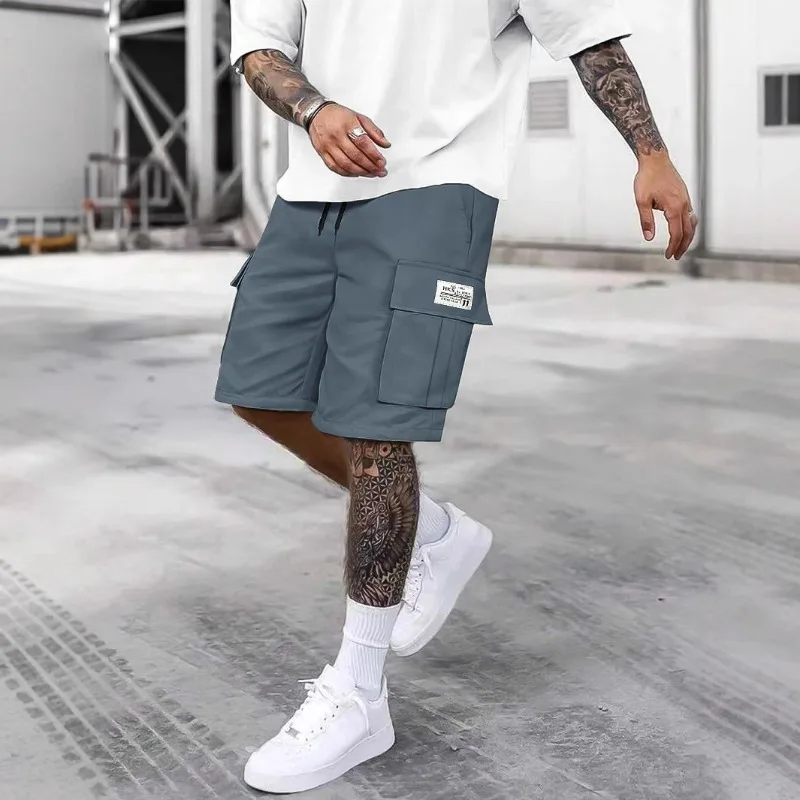 تصميم جديد الأوروبي حجم مستقيم عارضة السراويل الرجال الصيف المد الأسود متعدد الألوان عمال خمسة السراويل