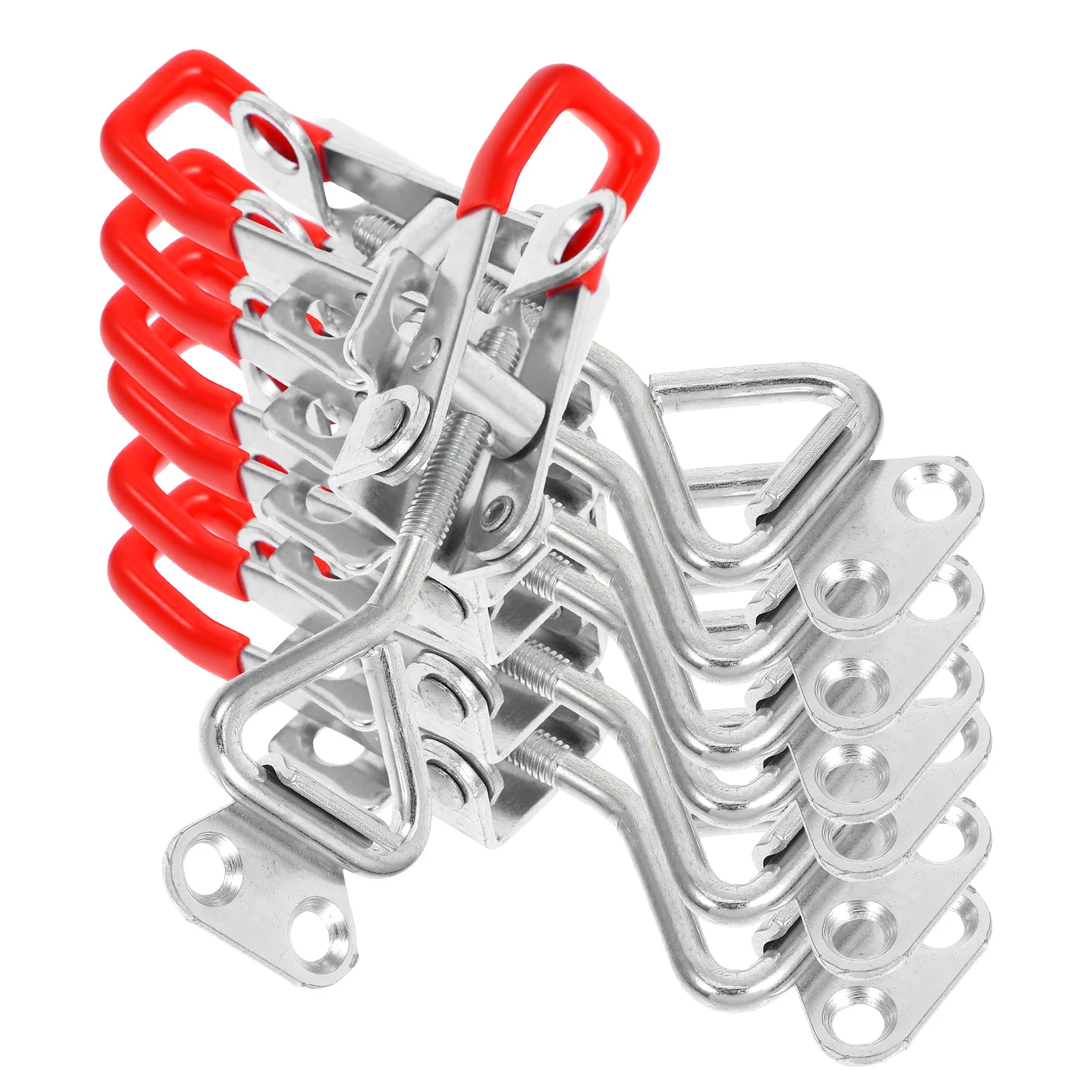 

6pcs Adjustable Toggle Latch Clamp Quick Release Pull Heavy Duty Hand Tool Door Trunk Wooden Box Cabinet Hardware Fastener