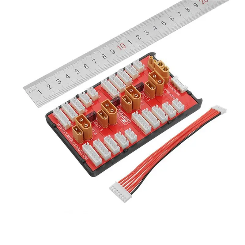 2X 2-In-1 XT30 XT60 Parallel Charging Board Supports 4 Packs 2-6S Lipo Battery For RC Models Multicopter Part