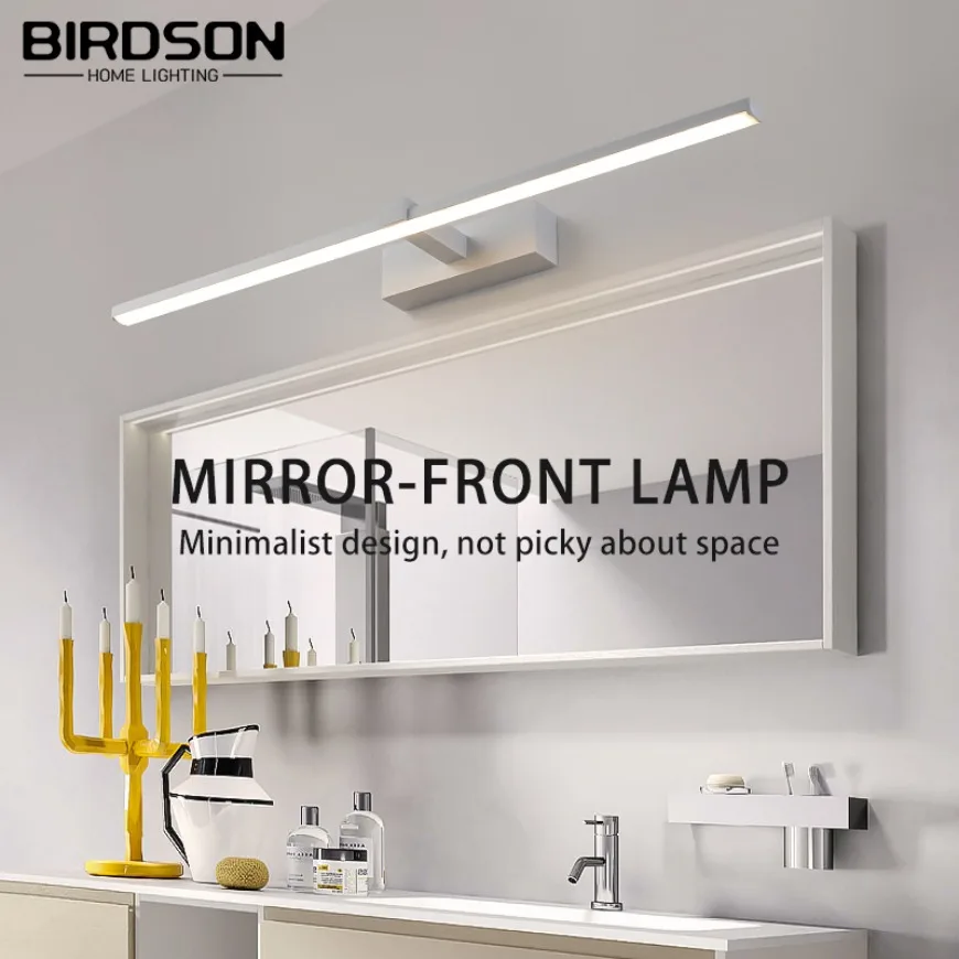 modernas luzes de parede led para banheiro luz frontal linha de liga de aluminio vaidade do banheiro iluminacao interior 01