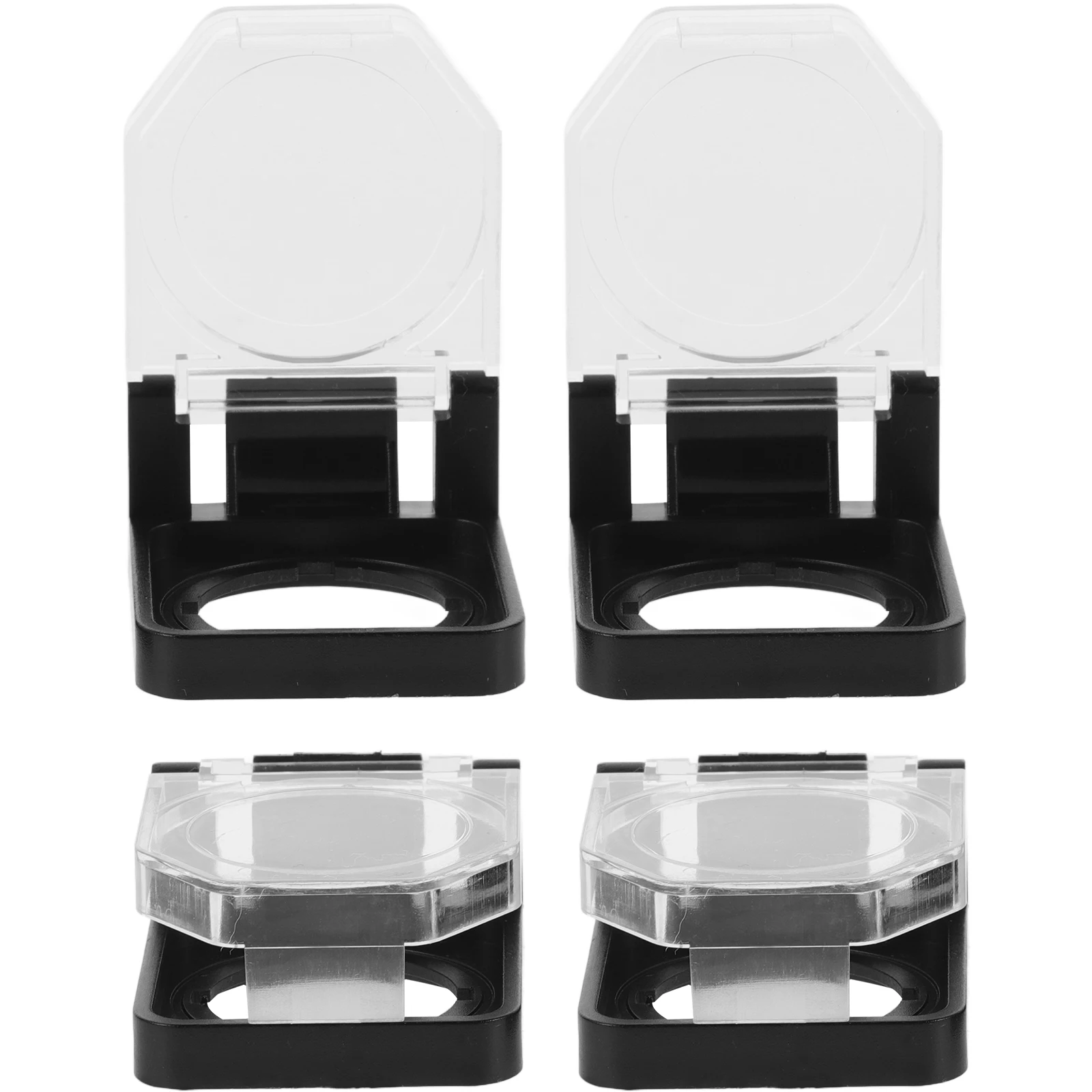 

4pcs Button Protection Cover 22mm Hole Size Dustproof Switch Guard for PC Button Covers Accessories