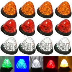 4PCS 12V 24V Car Side Marker Light Conical External Dome Light Clearance Side Marke Signal Tail Turn Indicator Warning Light