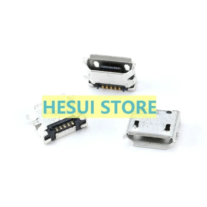 All copper Micro 5P socket SMD with rolled edge USB base braid