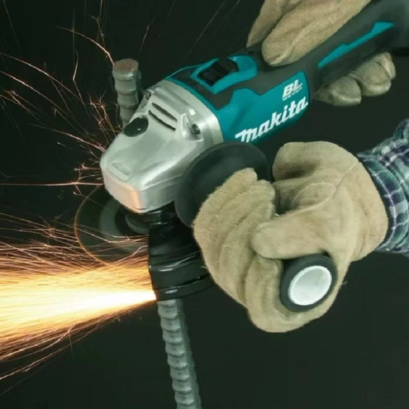 Makita-amoladora eléctrica sin escobillas, herramienta eléctrica de 18V, Taladro Inalámbrico recargable, 125/100mm, envío gratis