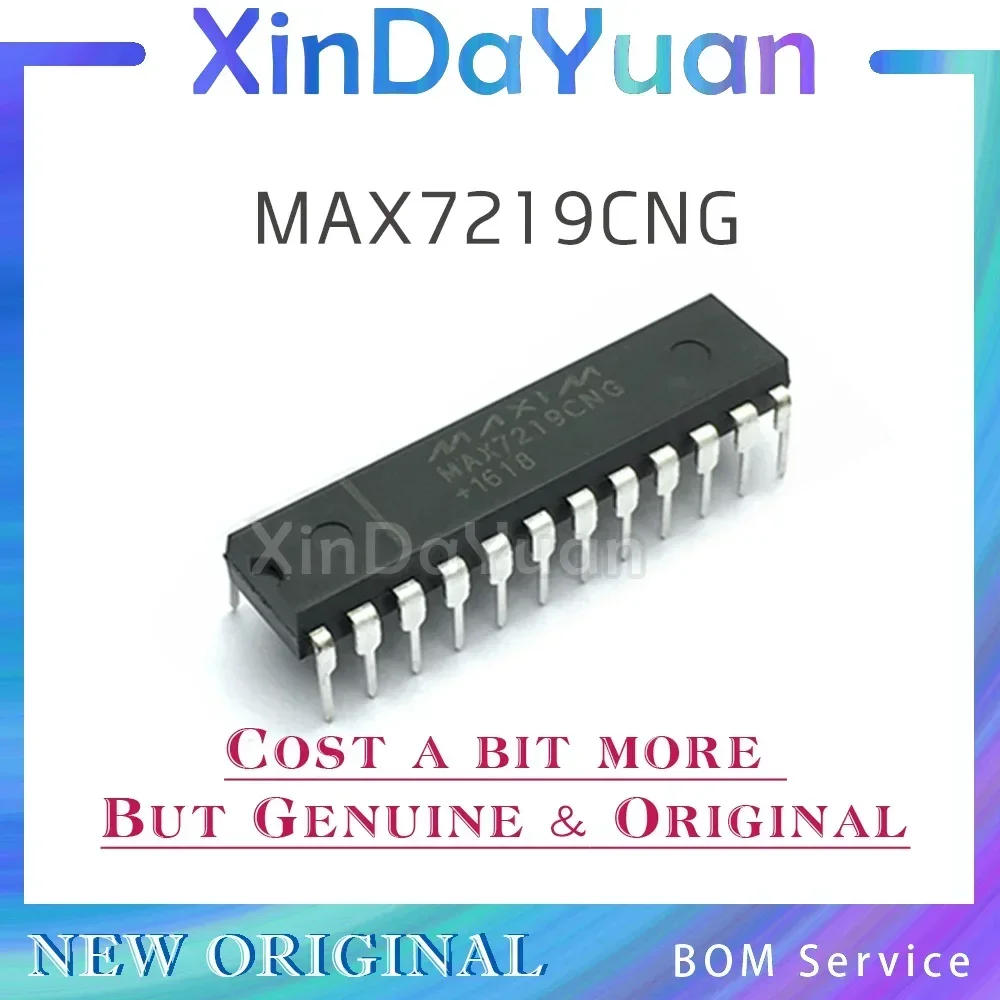 

5 шт. MAX7219 MAX7219CNG DIP24 Оригинальный драйвер дисплея