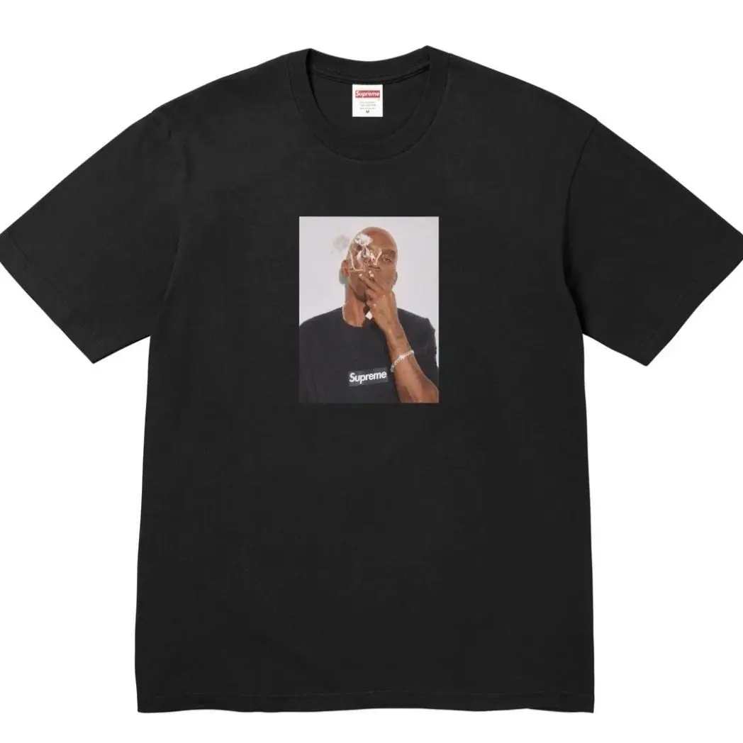 SS25 DEAM BLUNT تي شيرت دين قصير الأكمام زوجين القطن الخالص المطبوعة الشكل فضفاض الجولة الرقبة تي شيرت للرجال والنساء #3