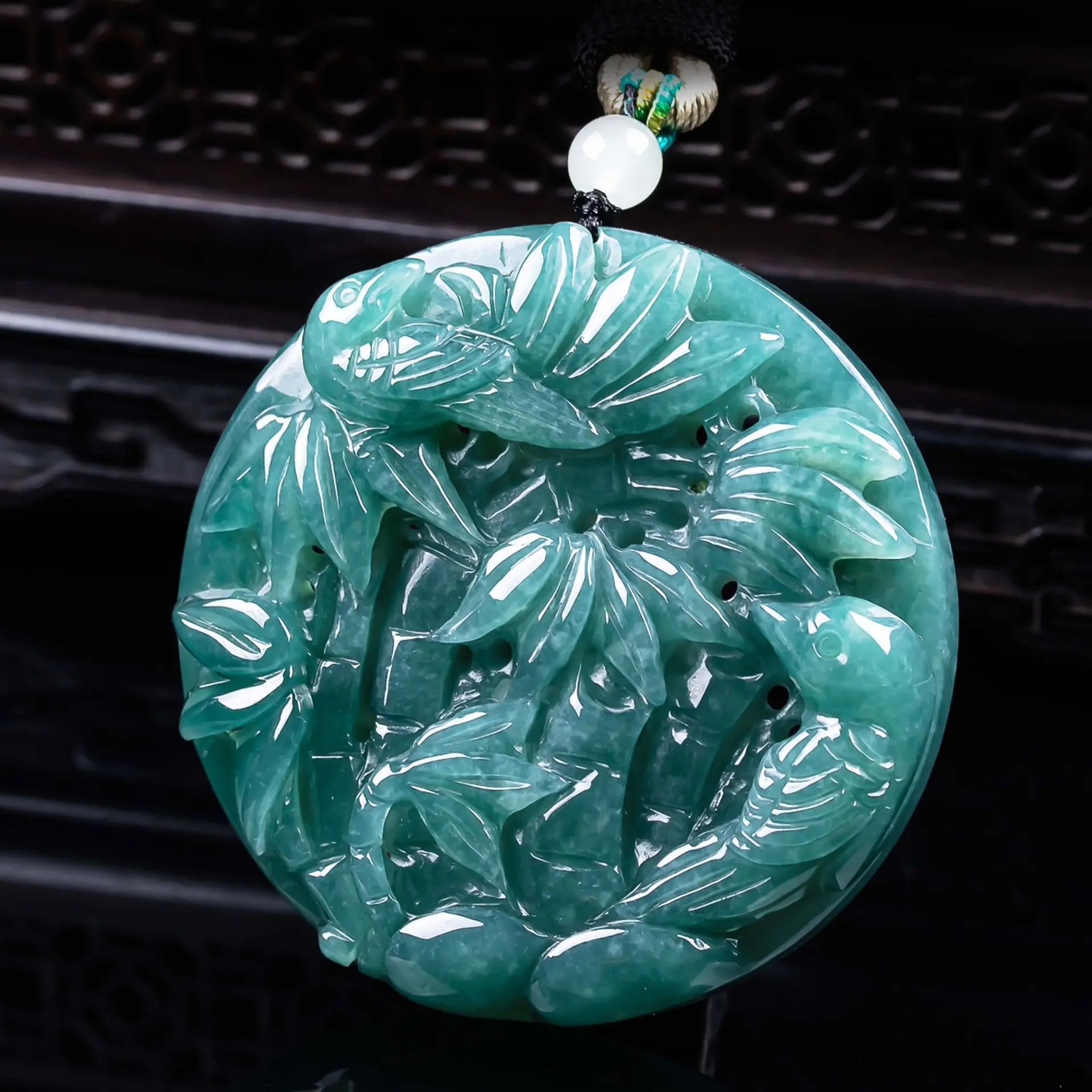 

Natural Myanmar Jadeite Bamboo Pendant Necklace Gemstone Real Jade Designer Jewelry Vintage Talismans Luxury Gifts for Women