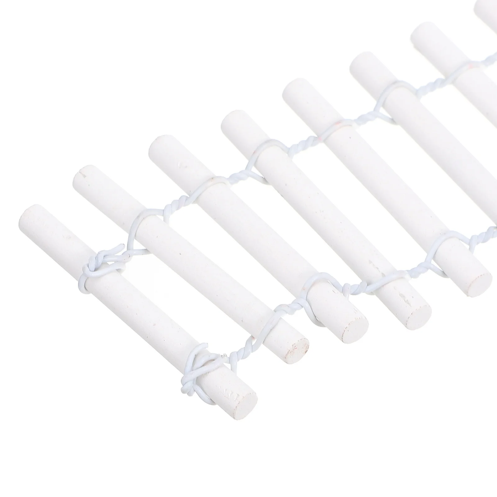 سياج خشبي صغير أبيض ديكور سياج صغير DIY حديقة مصغرة المناظر الطبيعية الصغيرة أشياء مصغرة ديكور المزرعة وهمية #2