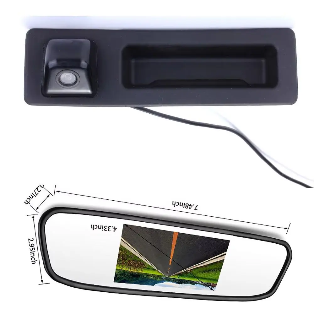 Trunk handle Car rear view Camera for +4.3