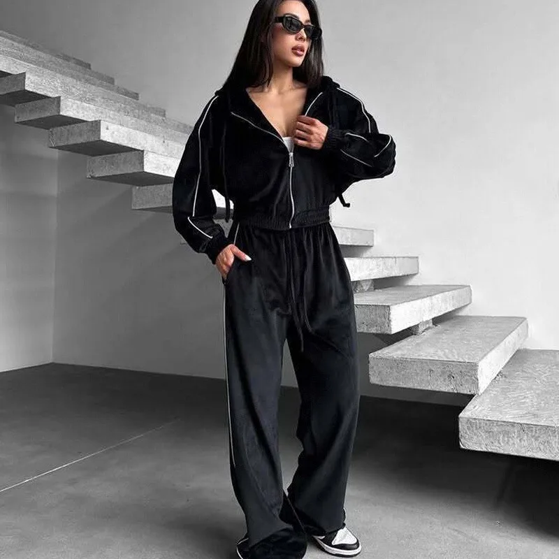 

2025 Faion, повседневный женский костюм-свитшот, комплект из двух предметов, удобная уличная одежда, осенняя коллекция для современных женщин