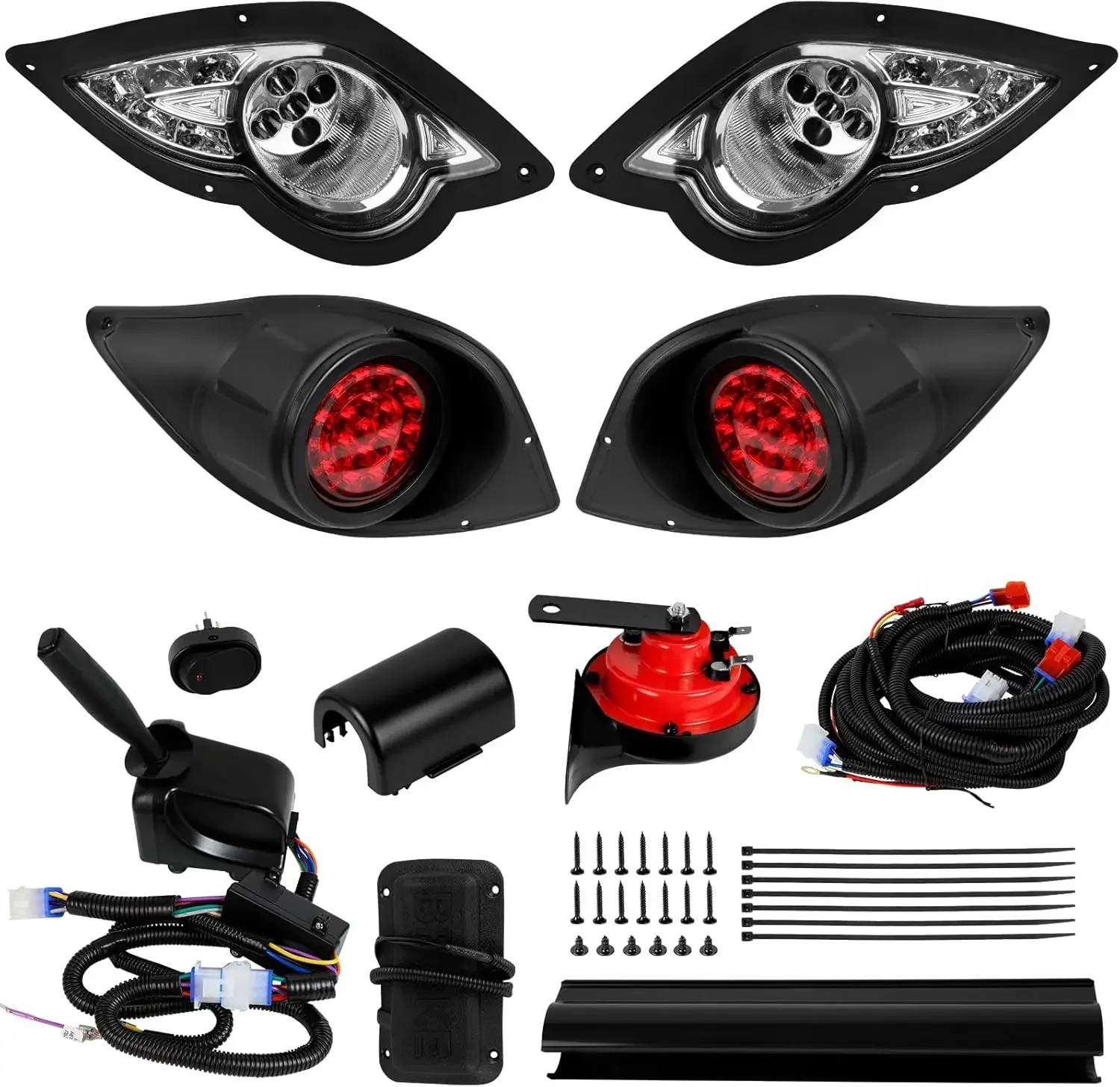 For YAMAHA G29 Drive 2007-2025 Golf Cart Light Kit 12V Golf Cart Headlights Taillights Kit Turn Signals Light Switch