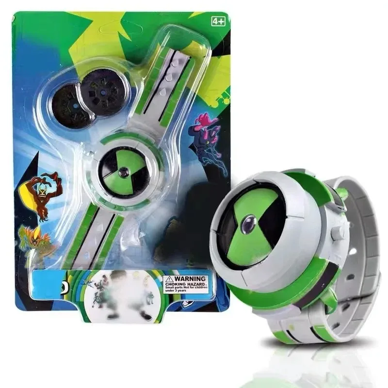 Figuras de Anime BEN10, Omnitrix Ben Tennyson, Reloj con Sonidos y Luces de Proyección, Juguete de Dibujos Animados, Dispositivo de Transformación, Regalos para Niños