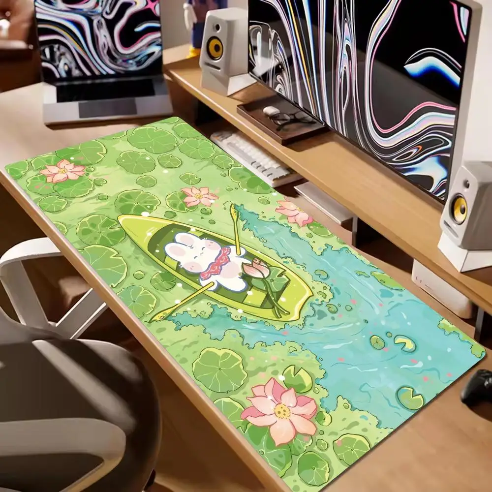 

kawaii rabbit Mausepad Computer Keyboard Large Mouse Pad HD Desk Mat Office Accessories Cabinet Cushion Pc Gaming Non-Slip Rug