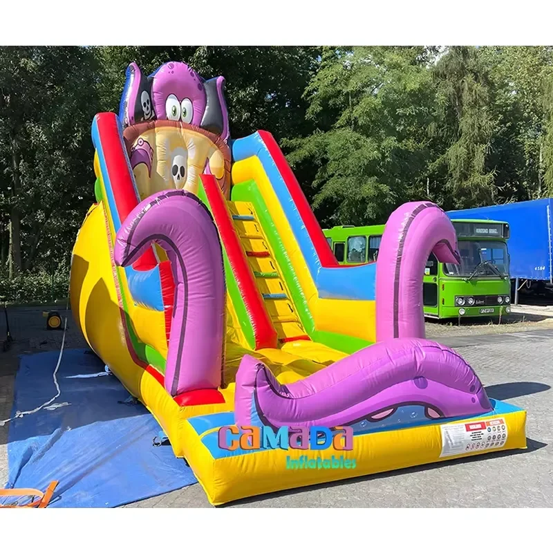 Octopus Slide High-Durable Industrial-Grade Inflatable Slip Slide Pool for Adults Summer Outdoor Interactive for Birthday