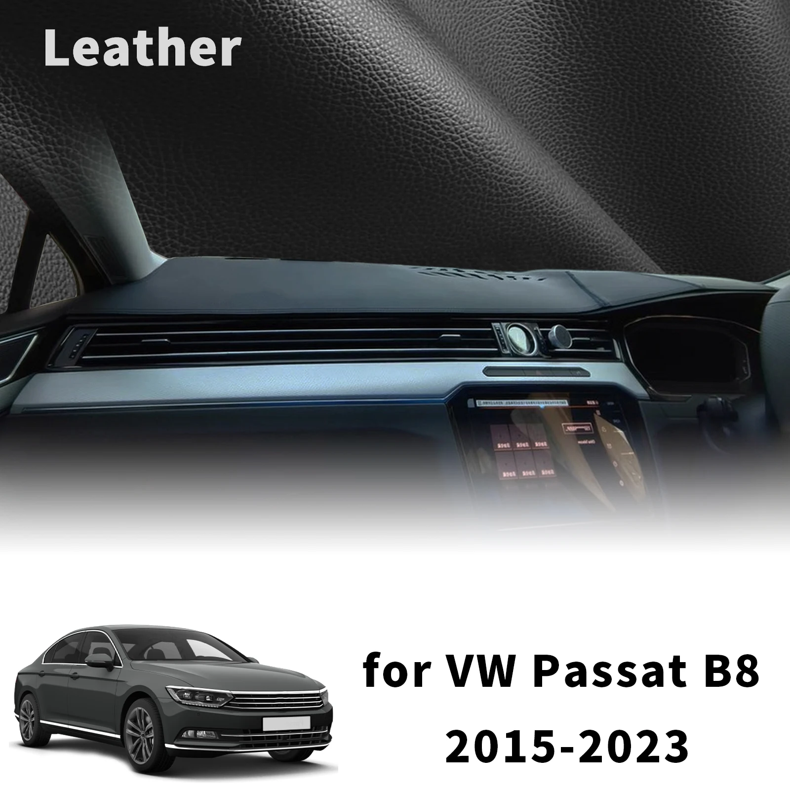 for Volkswagen VW Passat B8 2015 2016-2023 Car Dashmat Dashboard Cover Pad DashMat Sunshade Protective Carpet Accessories