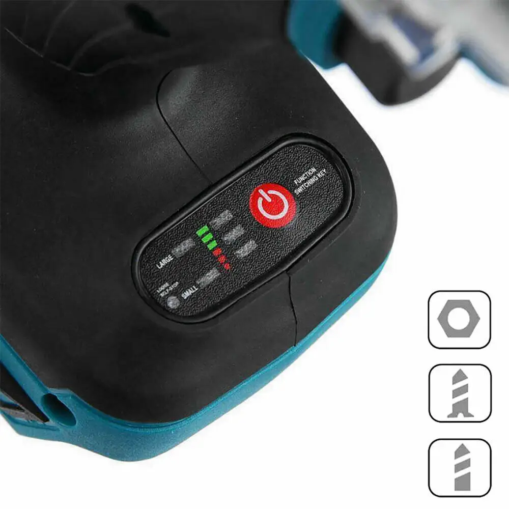 Imagem -05 - Chave de Impacto Elétrica Chocalho Arma Chave de Fenda Velocidade Ferramenta Elétrica com Peças Impart Soquete sem Escova para Makita Bateria 18v 520nm