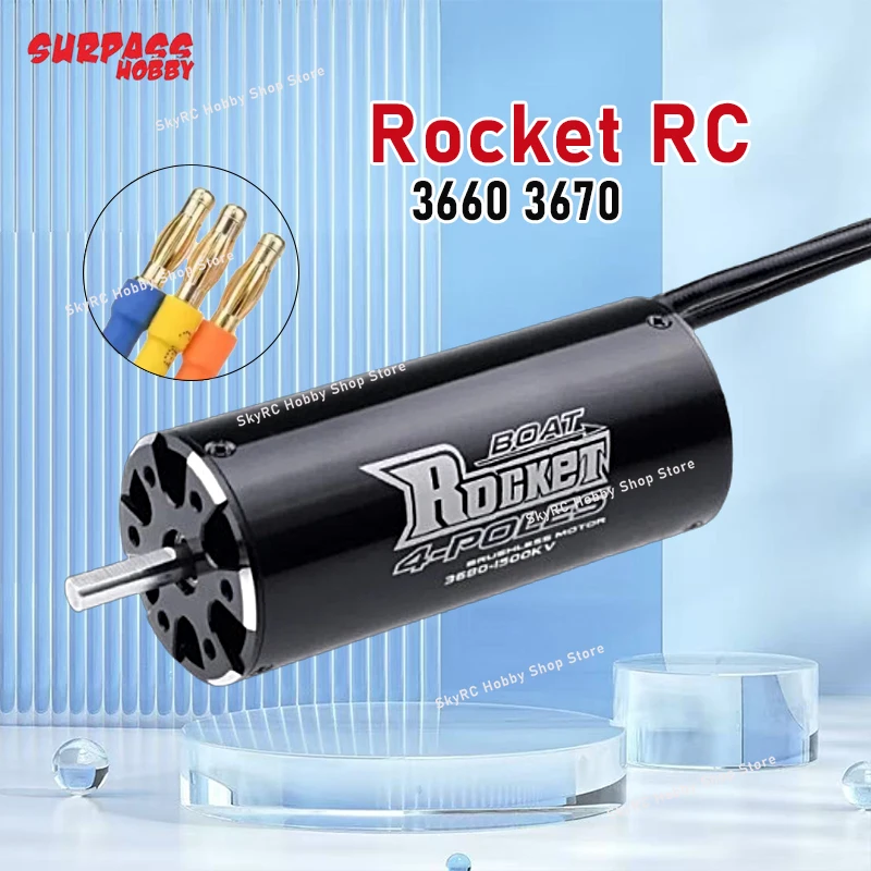 

SURPASS HOBBY Rocket-RC 3660 3670 2280KV 2600KV 3050KV 4-полюсный бесщеточный бессенсорный двигатель вал 5,0 мм для радиоуправляемой лодки 800-1000 мм