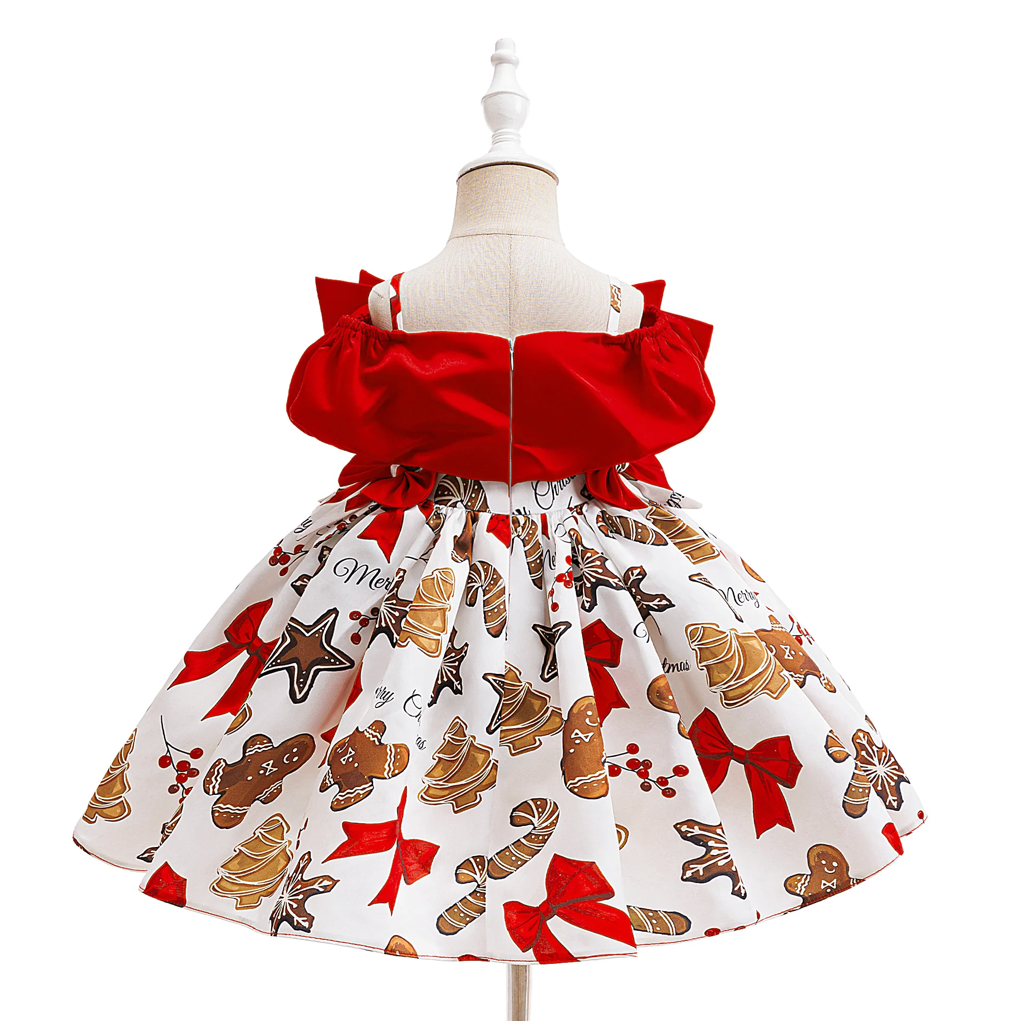 Elegant Bow Christmas Baby Party Girls Dress Toddler 1st Birthday Wedding Dresses for Baby Girl New Years Prom Carnival Costumes