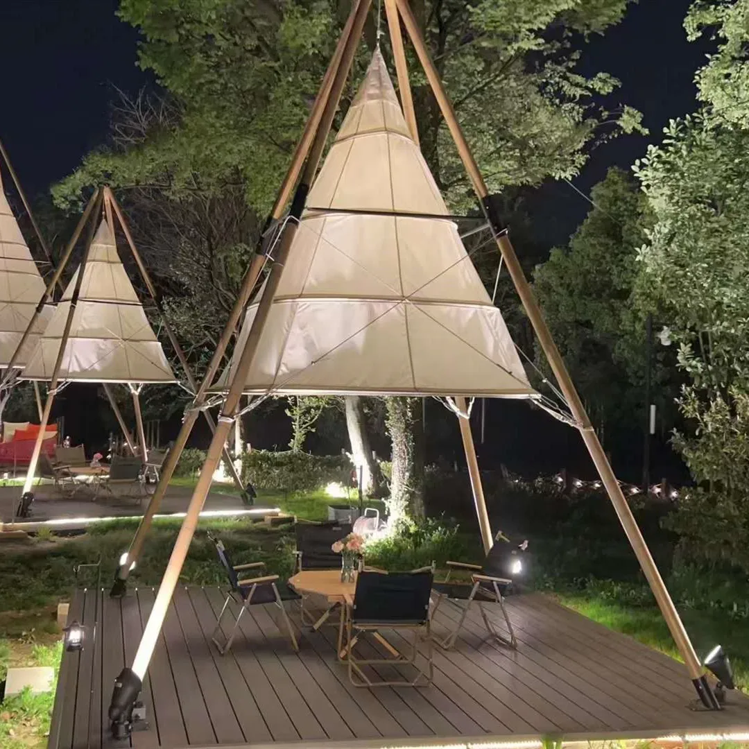 

900D Waterproof Outdoor Big Party Camping Oxford Bamboo Lantern Tipi Party Tent