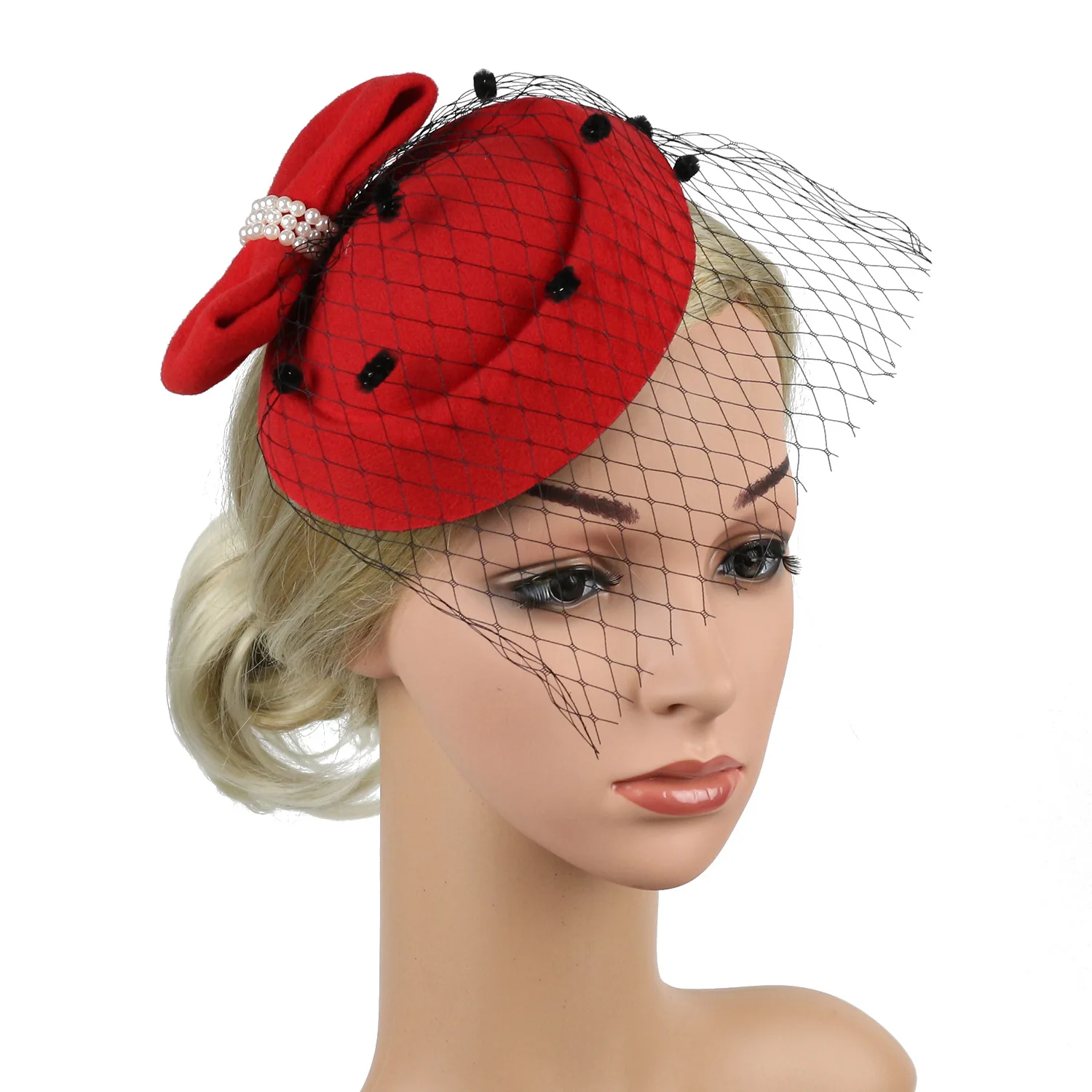 New 20s 50s Vintage Pillbox Hat Kentucky Derby Veil Fascinators Cocktail Tea Party Headwear Clip Fascinator Hat for Women