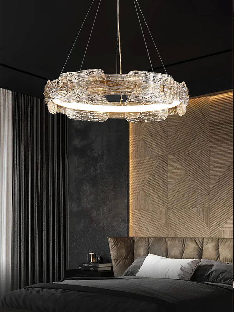

Nordic Minimalist New Design Glass LED Large Chandelier Lighting,Interior Decorative Hanging Lampara for Living room Fixtures